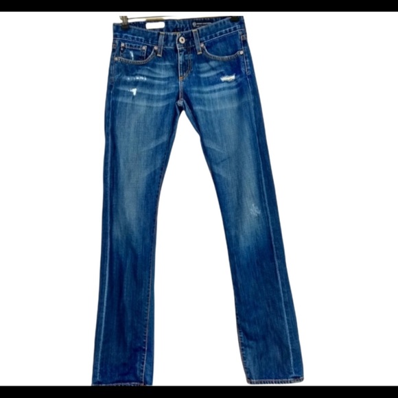 Adriano Goldschmied the Tomboy medium wash relaxed straight leg jeans size 25R - Picture 3 of 6